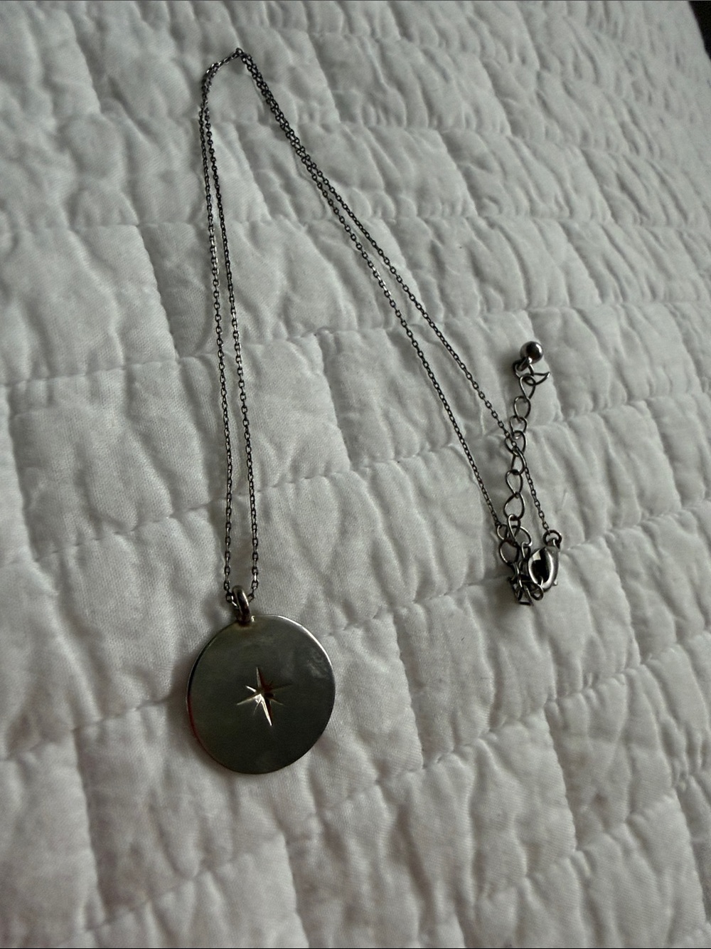 Uncommon James Silver Starburst Disc Necklace - Silver